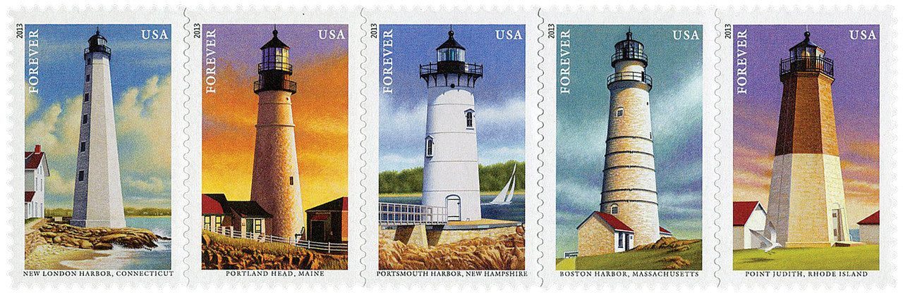 Forever Stamps 2013 Mid-Atlantic Lighthouses – Coastal Collection, First-Class Postage
