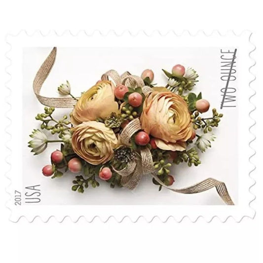 NOT Forever Stamp-Two-Ounce Stamps 2017 Celebration Corsage – Wedding Mail, First-Class Rate