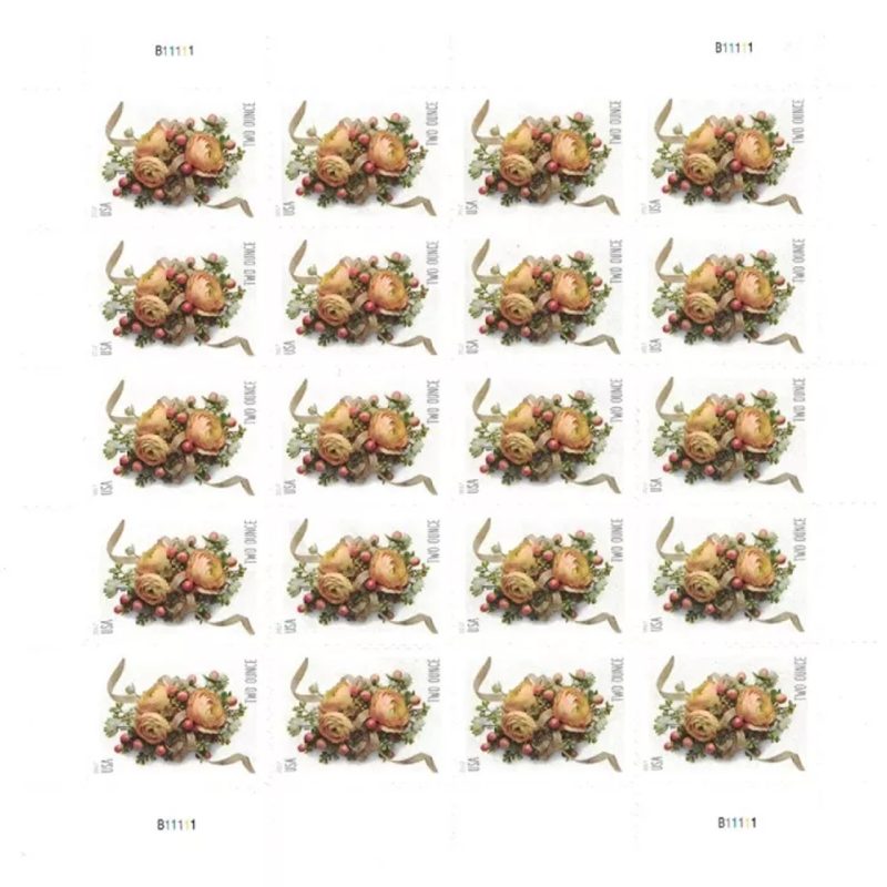 NOT Forever Stamp-Two-Ounce Stamps 2017 Celebration Corsage – Wedding Mail, First-Class Rate