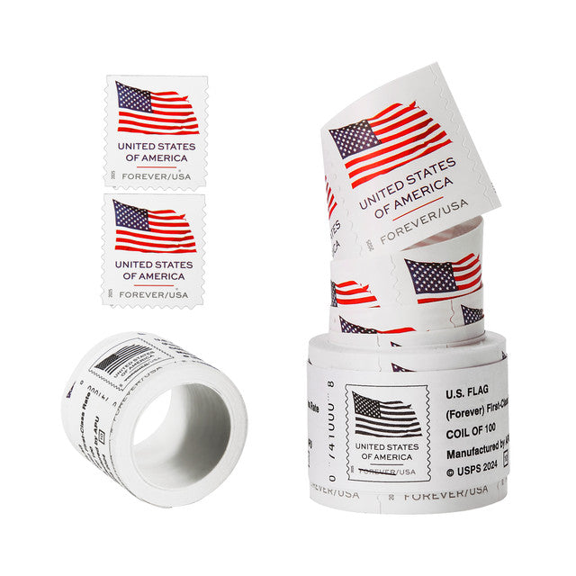 Highly Recommended: $149 for 10 Rolls(1000pcs) – 2017/2023/2024/2025 Flag