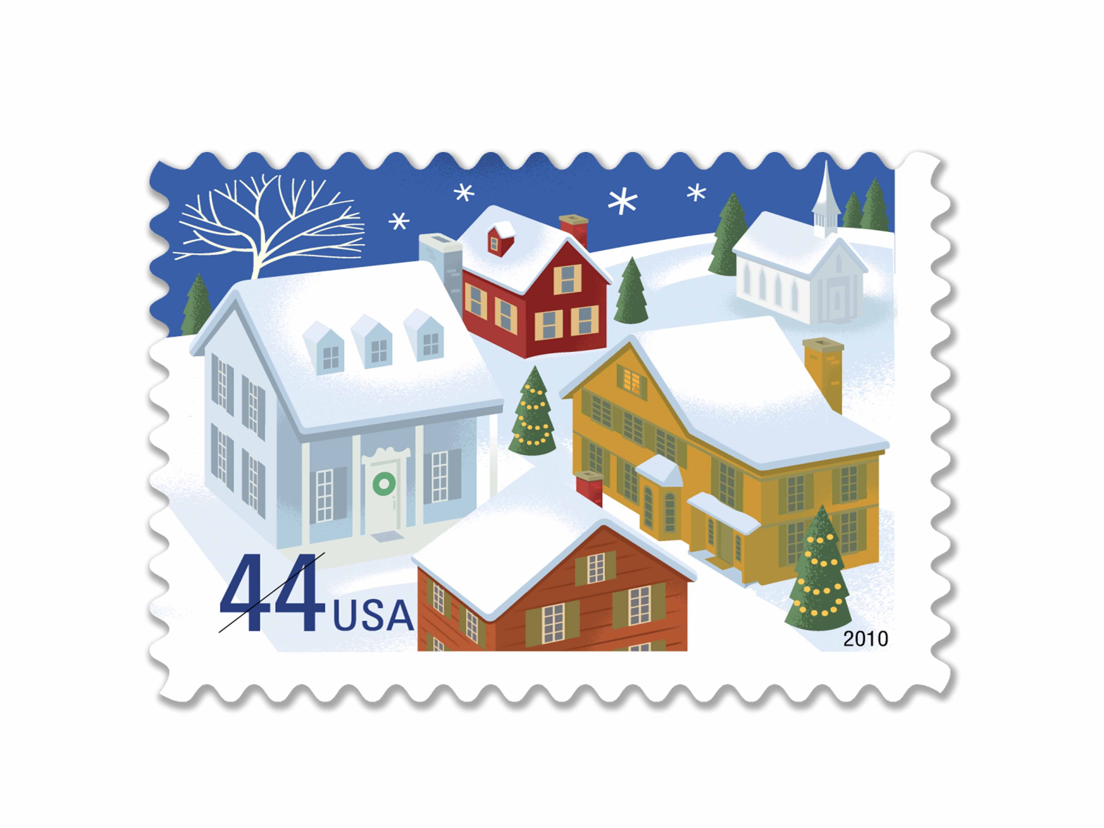 Forever Stamps 2012 Santa and Sleigh – Holiday Celebration, First-Class Postage
