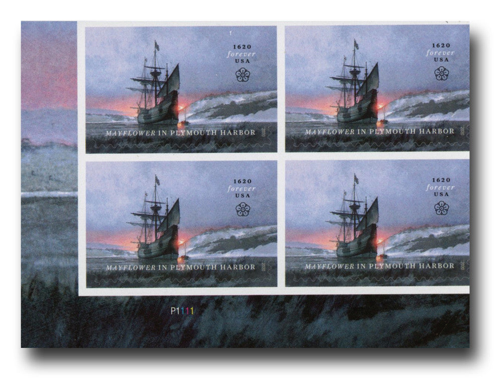 Forever Stamps 2020 Mayflower in Plymouth Harbor – Commemorative Issue, First-Class Postage