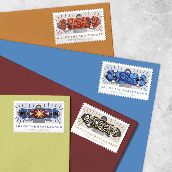 Forever Stamps 2023 Art of the Skateboard – Contemporary Art Collection, First-Class Postage