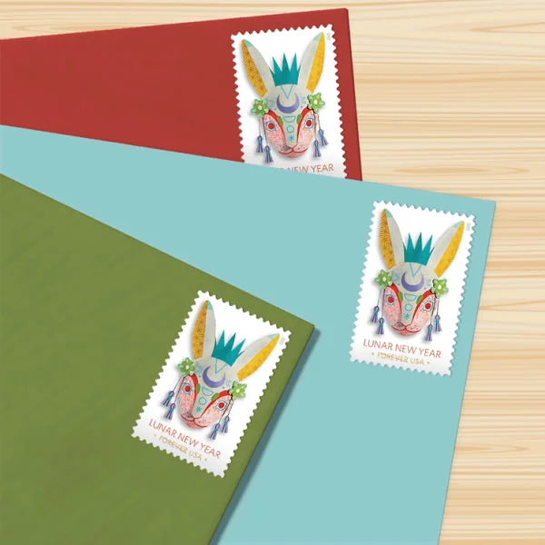 Forever Stamps 2023 Lunar New Year – Year of the Rabbit, Holiday Celebration, First-Class Postage