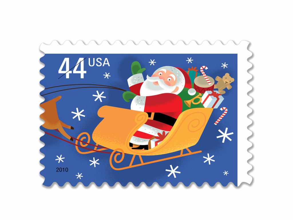 Forever Stamps 2012 Santa and Sleigh – Holiday Celebration, First-Class Postage