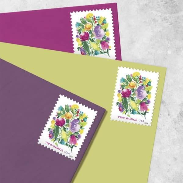 NOT Forever Stamp-Two-Ounce Stamps 2024 Wedding Blooms – Wedding Invitation, First-Class Postage