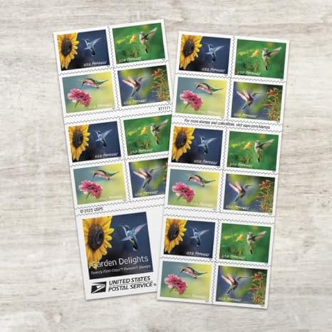 Forever Stamps 2024 Garden Delights – Nature Series, First-Class Postage