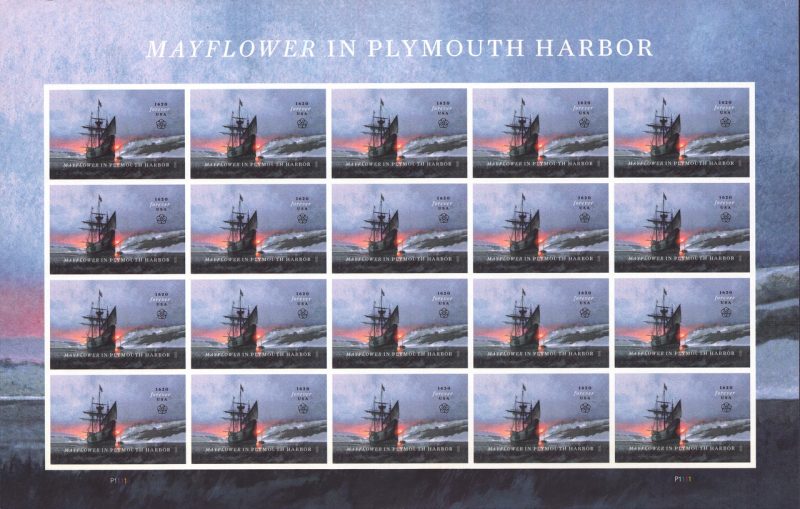 Forever Stamps 2020 Mayflower in Plymouth Harbor – Commemorative Issue, First-Class Postage