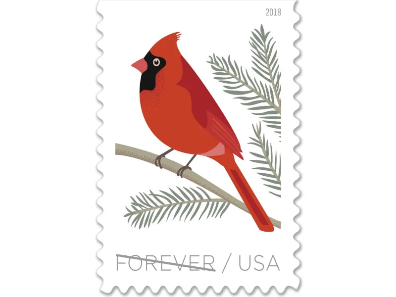 Forever Stamps 2018 Birds in Winter – Seasonal Wildlife, First-Class Postage