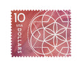 NOT Forever Stamp-$10 Stamps 2023 Floral Geometry – Art Collection, High Value Postage