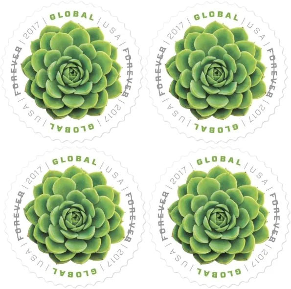 Global Forever Stamps 2017 Green Succulent – Nature Series, International Postage