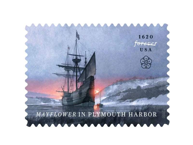 Forever Stamps 2020 Mayflower in Plymouth Harbor – Commemorative Issue, First-Class Postage