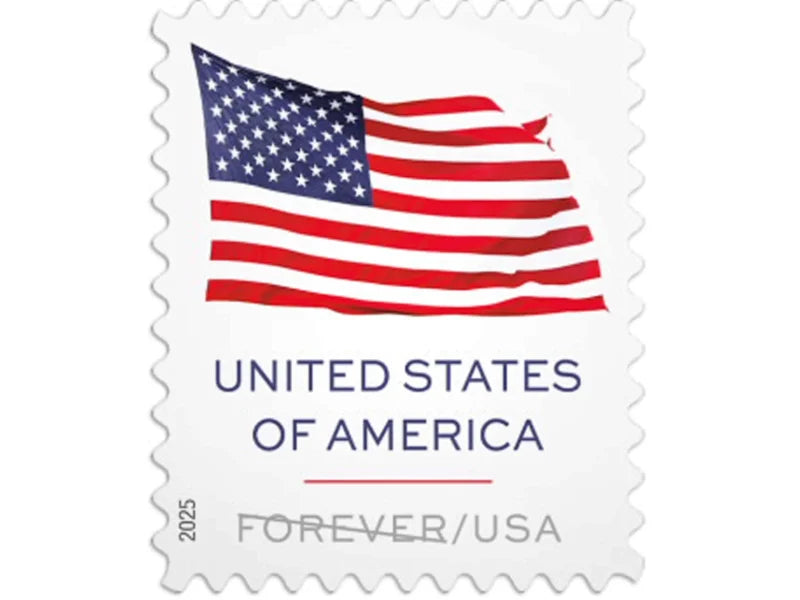 Forever Stamps 2025 U.S. Flag – Patriotic Symbol, First-Class Postage